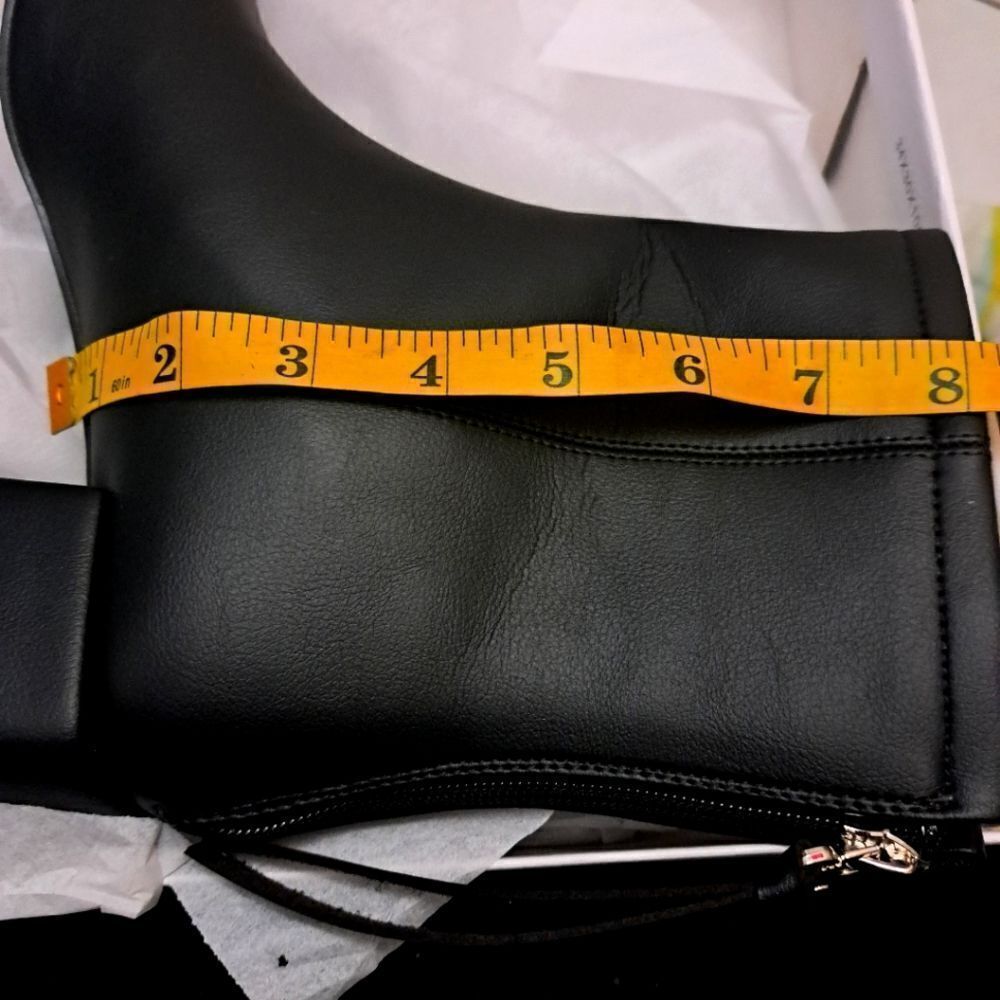Unique Vintage Booties Women's Size 10 Black Faux Leather 1960's Sintra Boots - Picture 10 of 10